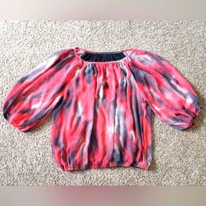 Boho Double Layer Blouse/Bell Sleeves/Size Small